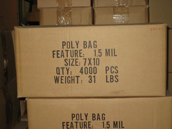 (image for) 7x10 1.5mil clear flat poly bag (1000pcs)